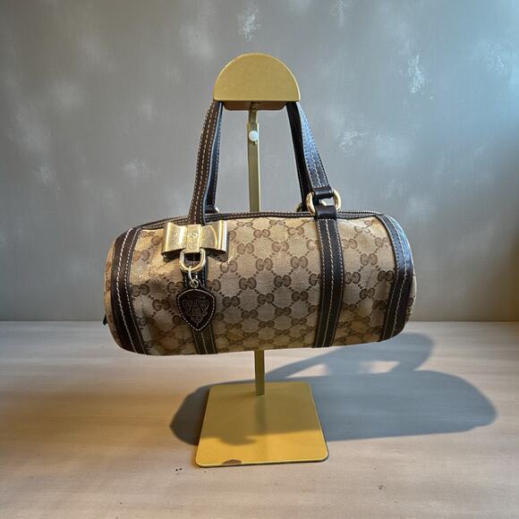 Gucci Handbags - Gucci Crystal “Project”  Monogram Duchessa Small Boston Bag